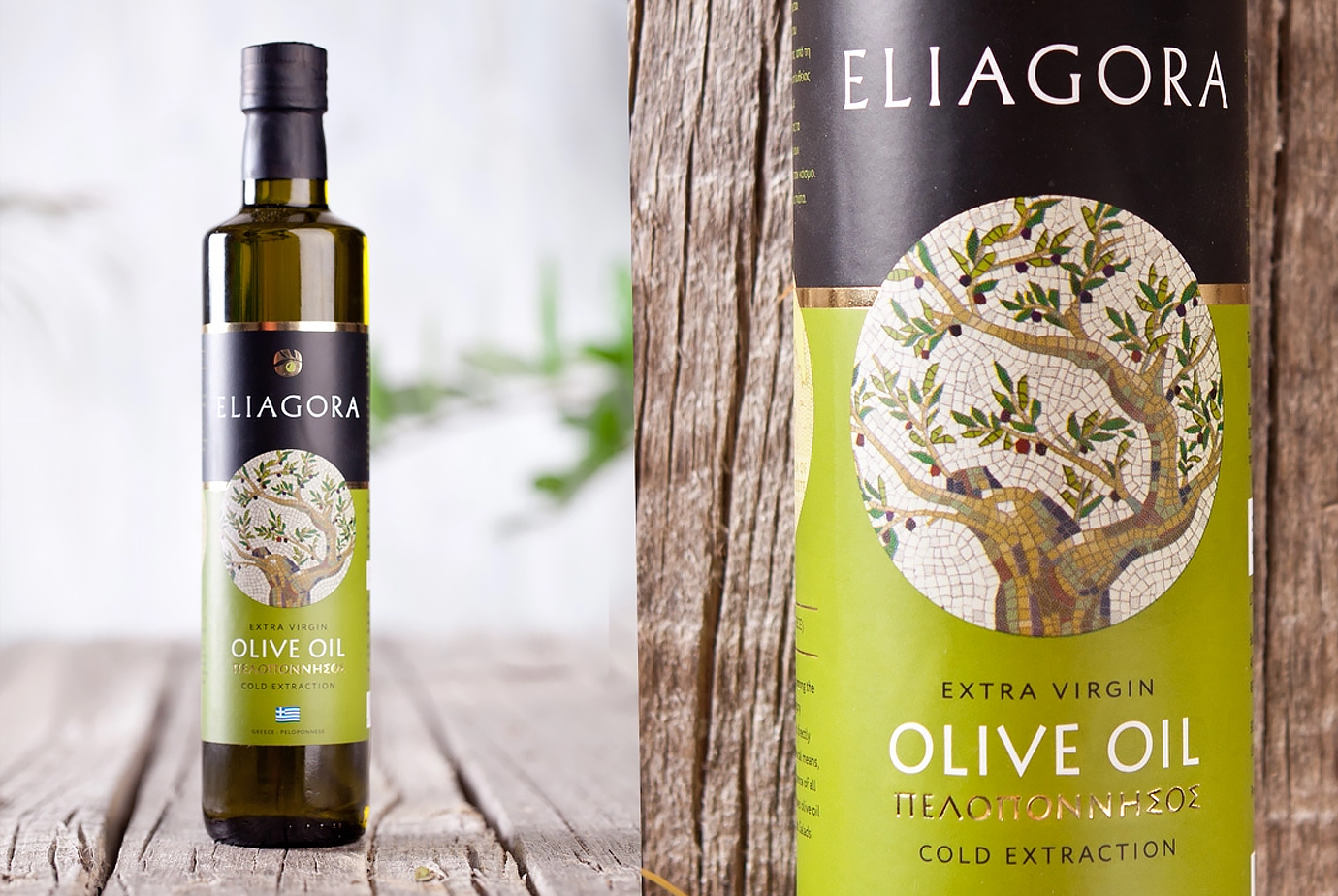 Дизайн этикетки оливкового масла Eliagora