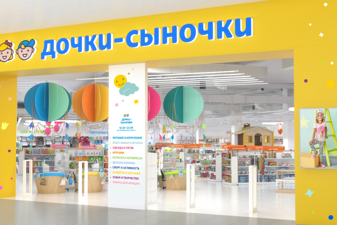 Фирменный стиль магазина для детей «Дочки-Сыночки»