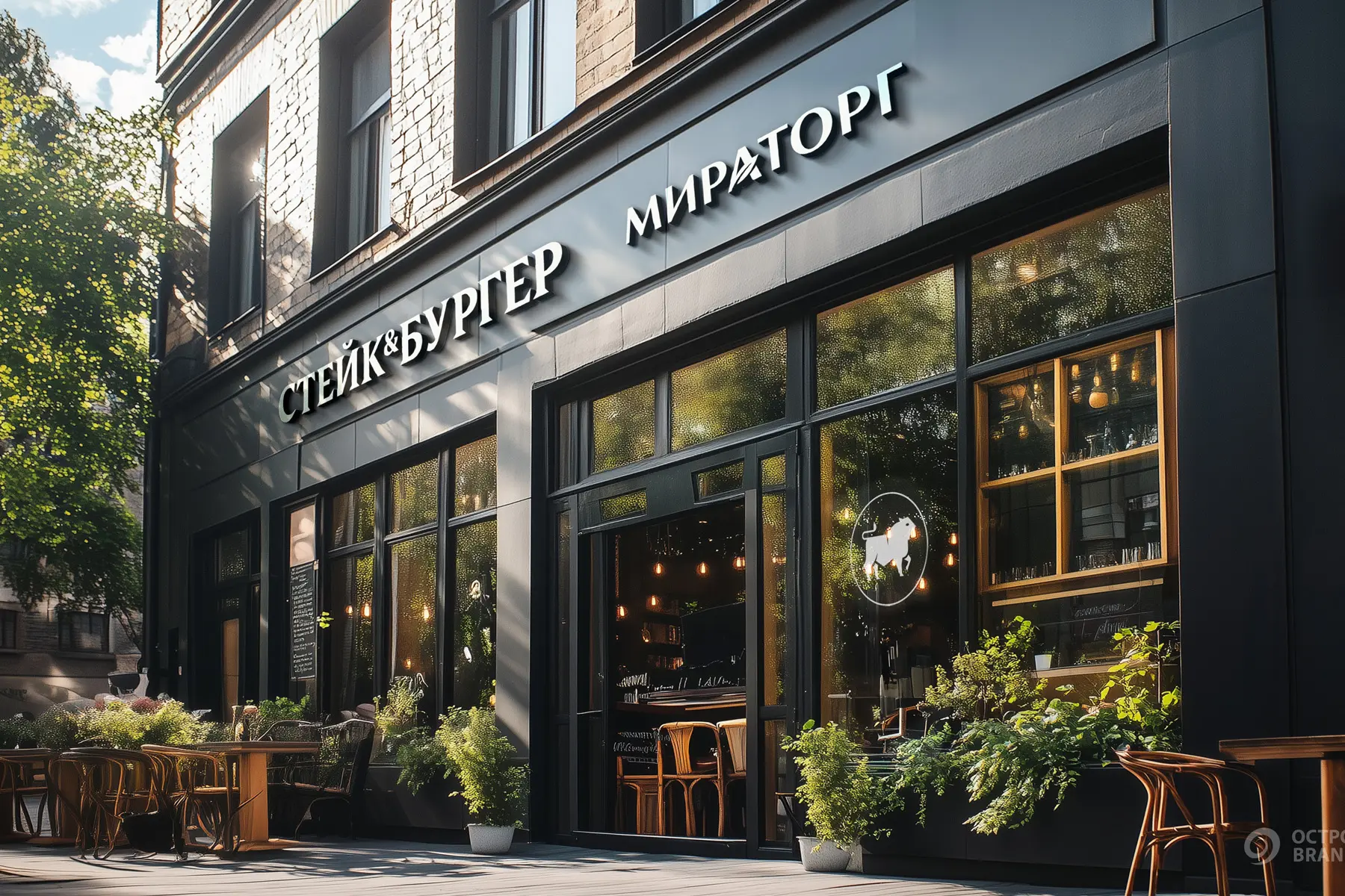 Дизайн интерьера для ресторана Стейк & Бургер