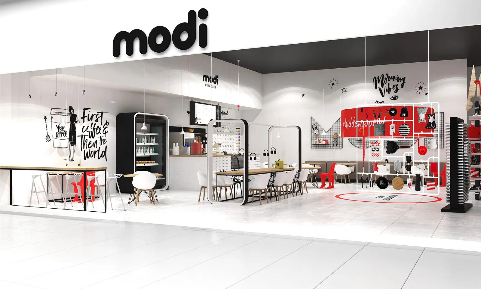 Дизайн кафе Modi
