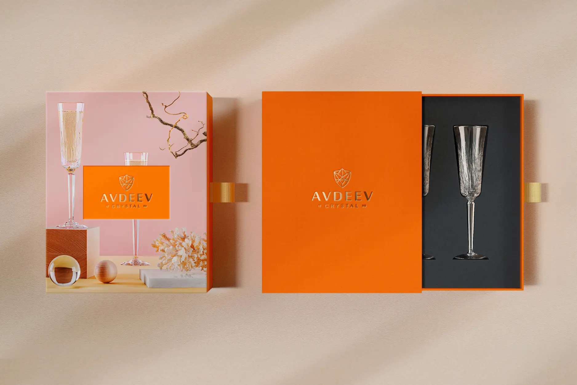 Создание логотипа для магазина премиальных сувениров AVDEEV CRYSTAL