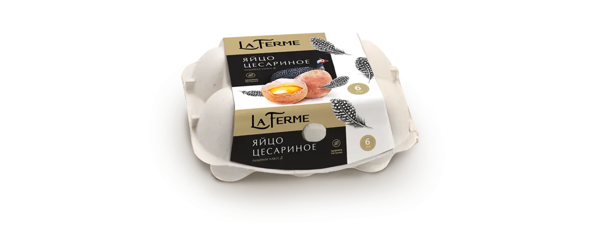 Дизайн упаковки органических яиц La Ferme