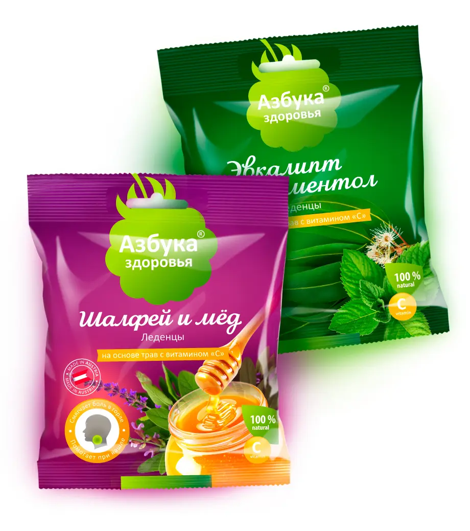 Дизайн упаковки продукции «Азбуки здоровья»