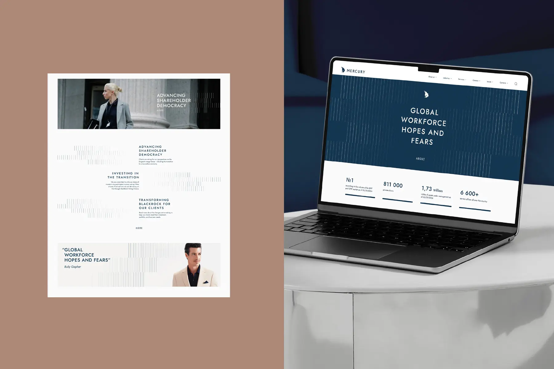 Разработка сайта инвестиционного фонда MERCURY