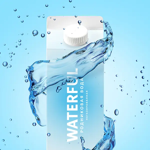 Дизайн упаковки воды Waterful