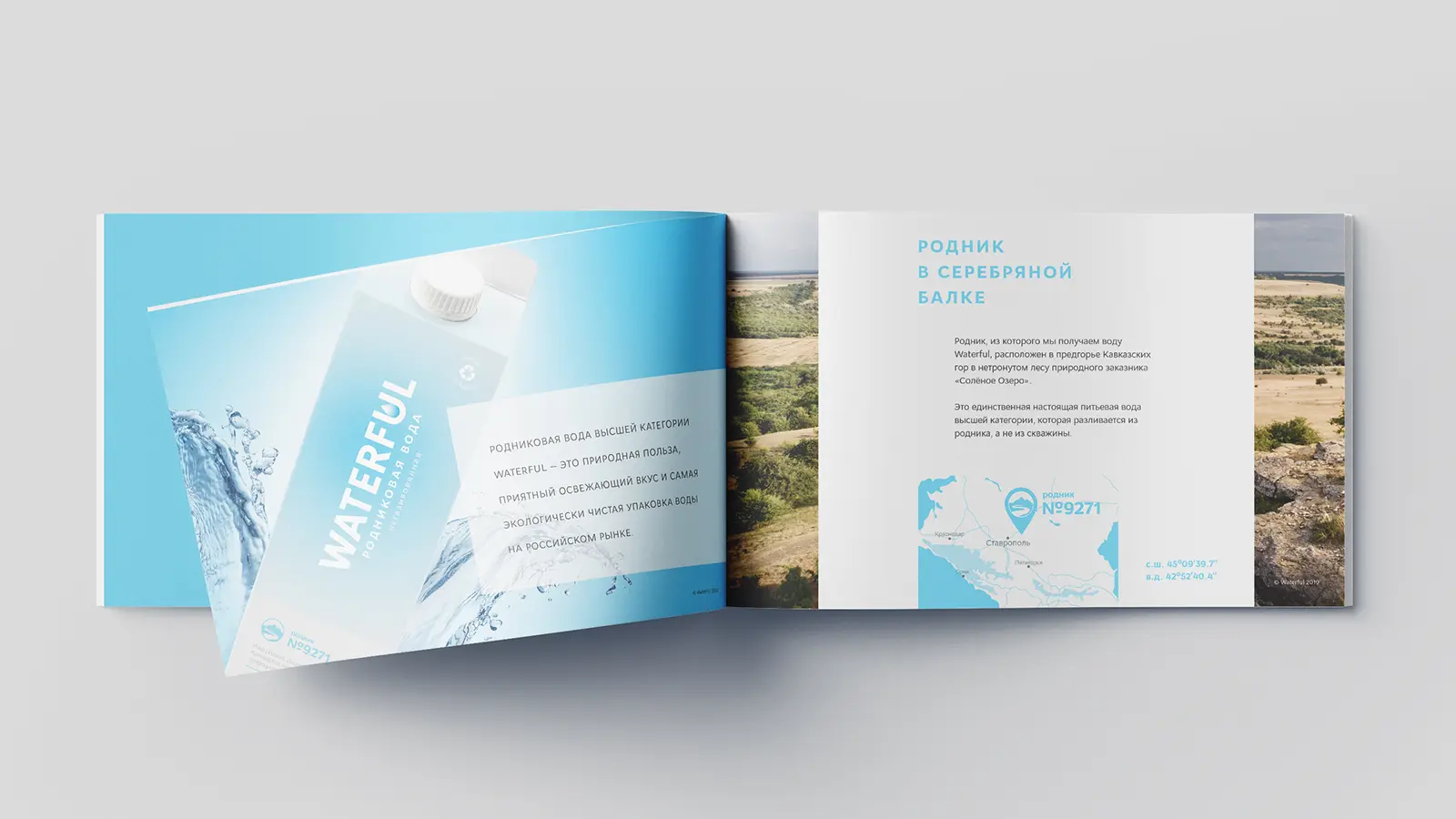 Дизайн каталога воды Waterful