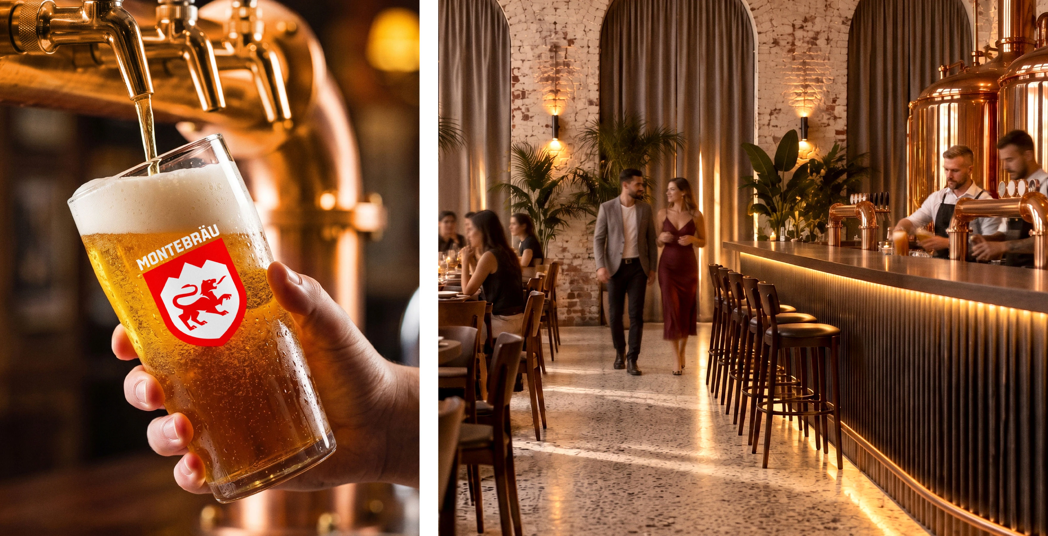 MONTEBRÄU — restaurant logo design
