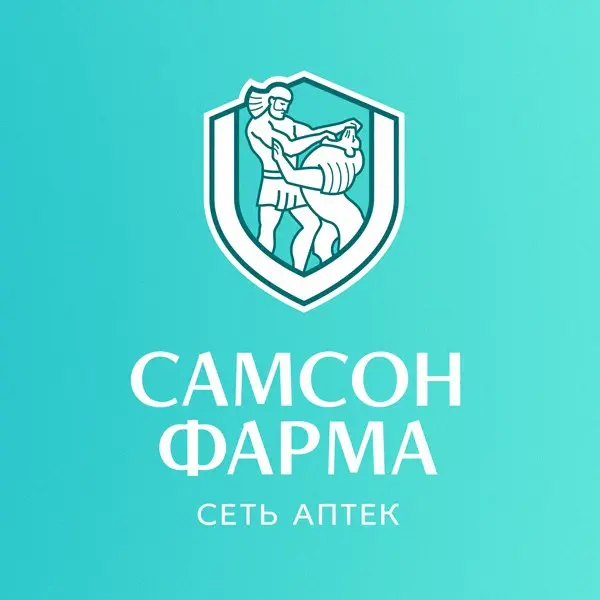 Дизайн логотипа аптеки Самсон Фарма